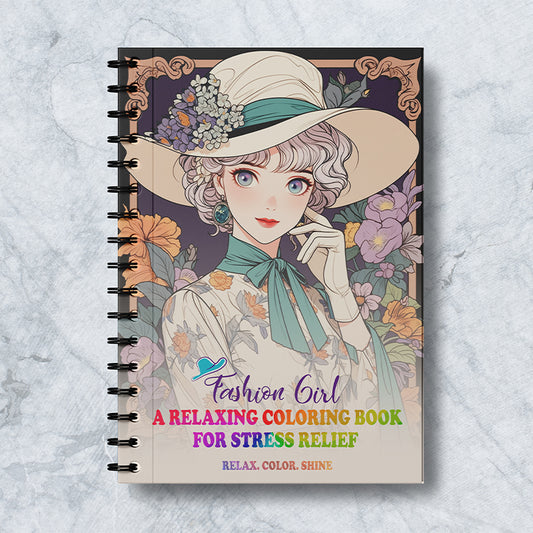 فتيات الموضة – 50 رسمة تلوين أنيقة لإزالة التوتر والاسترخاء