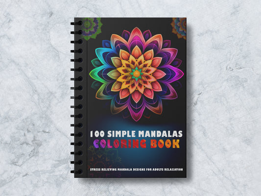ماندالا بسيطة – كتاب تلوين للاسترخاء والتخلص من التوتر